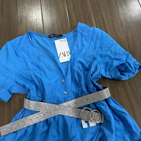 Zara blouse poplin bling dress - Picture 7 of 8